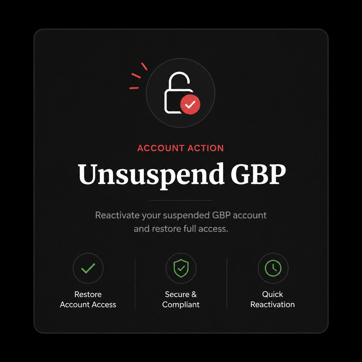 Unsuspend Gbp ($2,297, One-Time) Unsuspend Gbp ($2,297, One-Time)